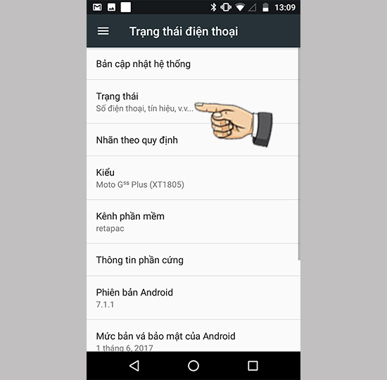 Xem thông tin máy